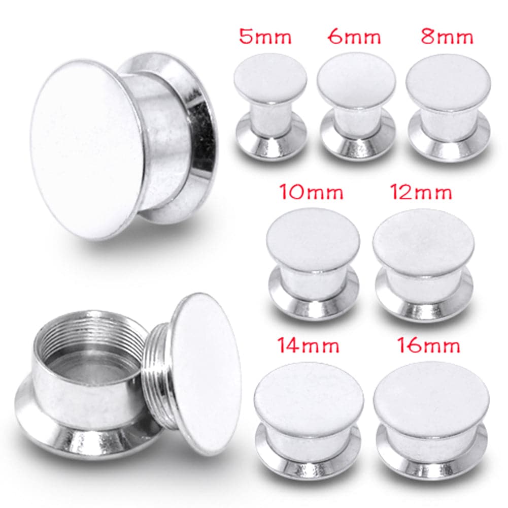 316L Surgical Steel Plain Double Flared Internally Threaded Tunnel - Monster Piercing