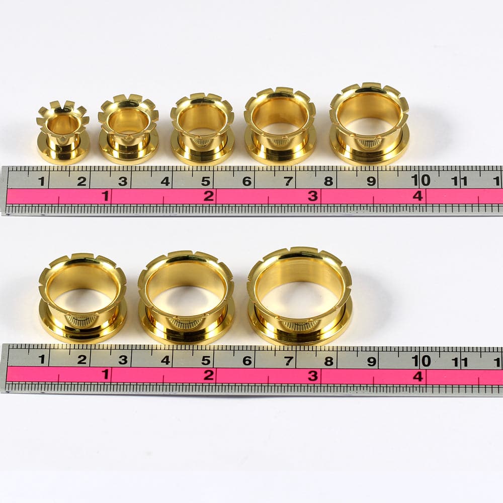 316L Surgical Steel Groove and Flare Flesh Tunnel - Monster Piercing