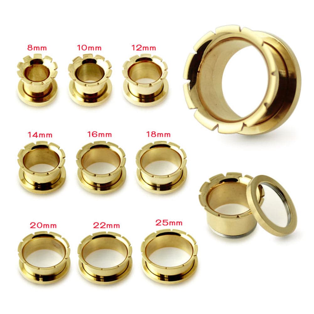 316L Surgical Steel Groove and Flare Flesh Tunnel - Monster Piercing