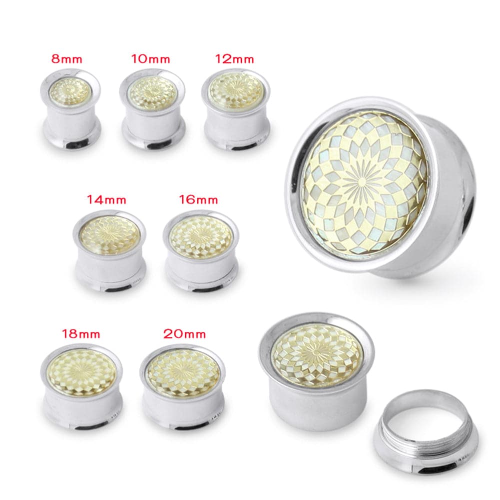 Gold Anodised Synthesis Steel Design Flesh Tunnel - Monster Piercing