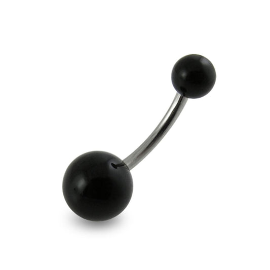 316L Surgical Steel Belly Banana with Plain Colour UV Balls (Pack of 10) - Monster Piercing