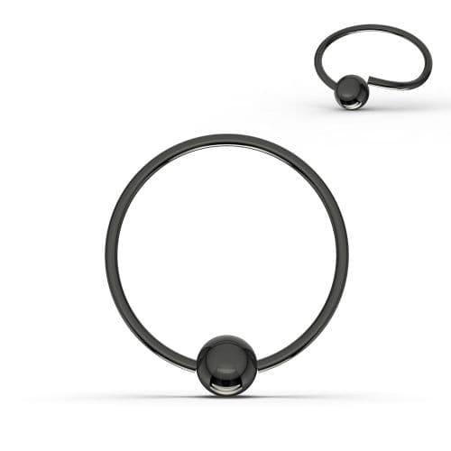 316L Surgical Steel With Black PVD Flexible BCR Piercing - Monster Piercing