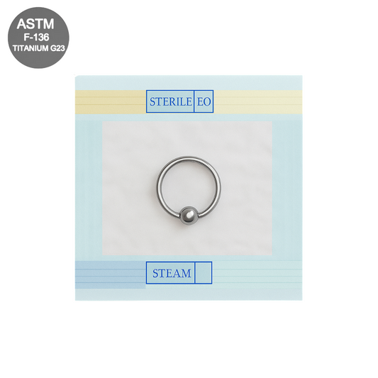 EO Gas Sterilised G23 Titanium Captive Bead Ring - Monster Piercing