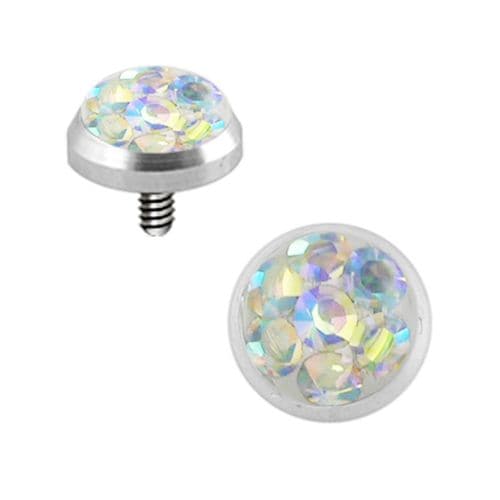 G23 Titanium Crystal Stone Dermal Anchor Top - Monster Piercing