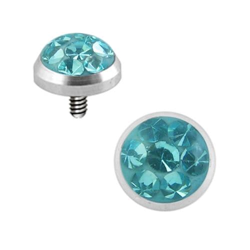 G23 Titanium Crystal Stone Dermal Anchor Top - Monster Piercing