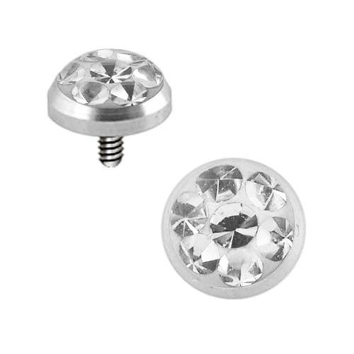 G23 Titanium Crystal Stone Dermal Anchor Top - Monster Piercing