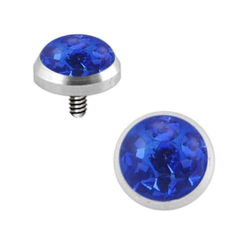 G23 Titanium Crystal Stone Dermal Anchor Top - Monster Piercing