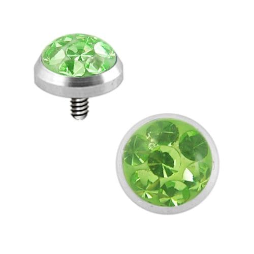 G23 Titanium Crystal Stone Dermal Anchor Top - Monster Piercing