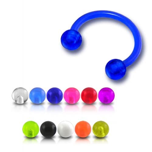 UV Circular Barbell With Basic UV Balls (Pack of 10) - Monster Piercing