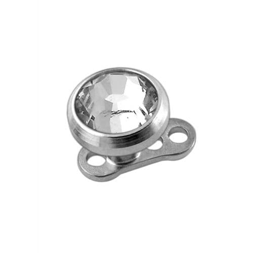 G23 Titanium Jewelled Top Dermal Anchor - Monster Piercing