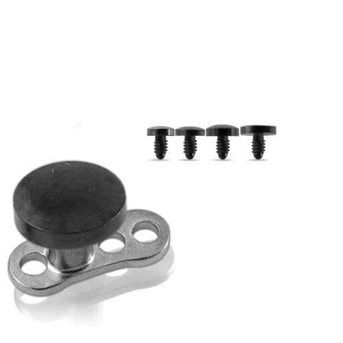 G23 Titanium Base Dermal Anchors with Half Ball - Monster Piercing