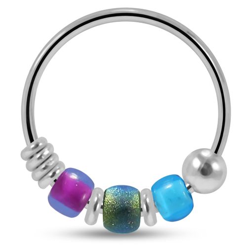 925 Sterling Silver Triple Bead Hoop Ring (Sold as Piece) 1 1 2 3 4 5 6 7 8 9 10