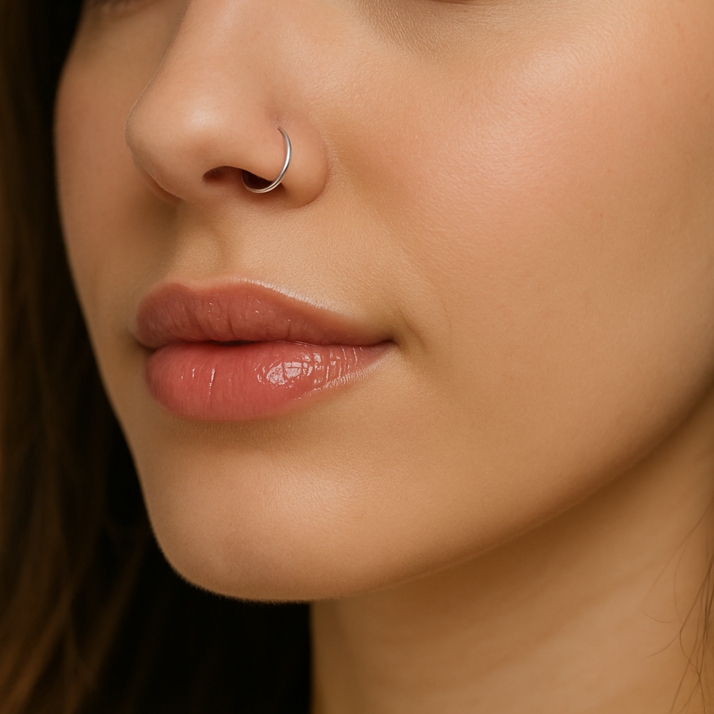9K Gold Classic Hinged Segment Hoop Nose Ring - Monster Piercing