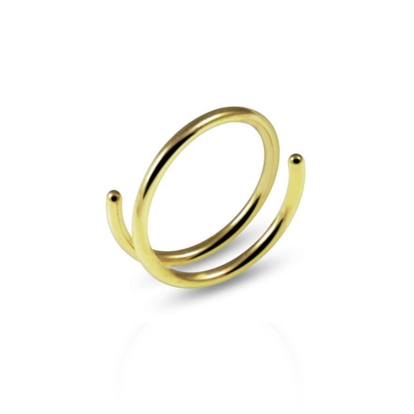 316L Surgical Steel Double Hoop Seamless Continuous Nose Ring - Monster Piercing