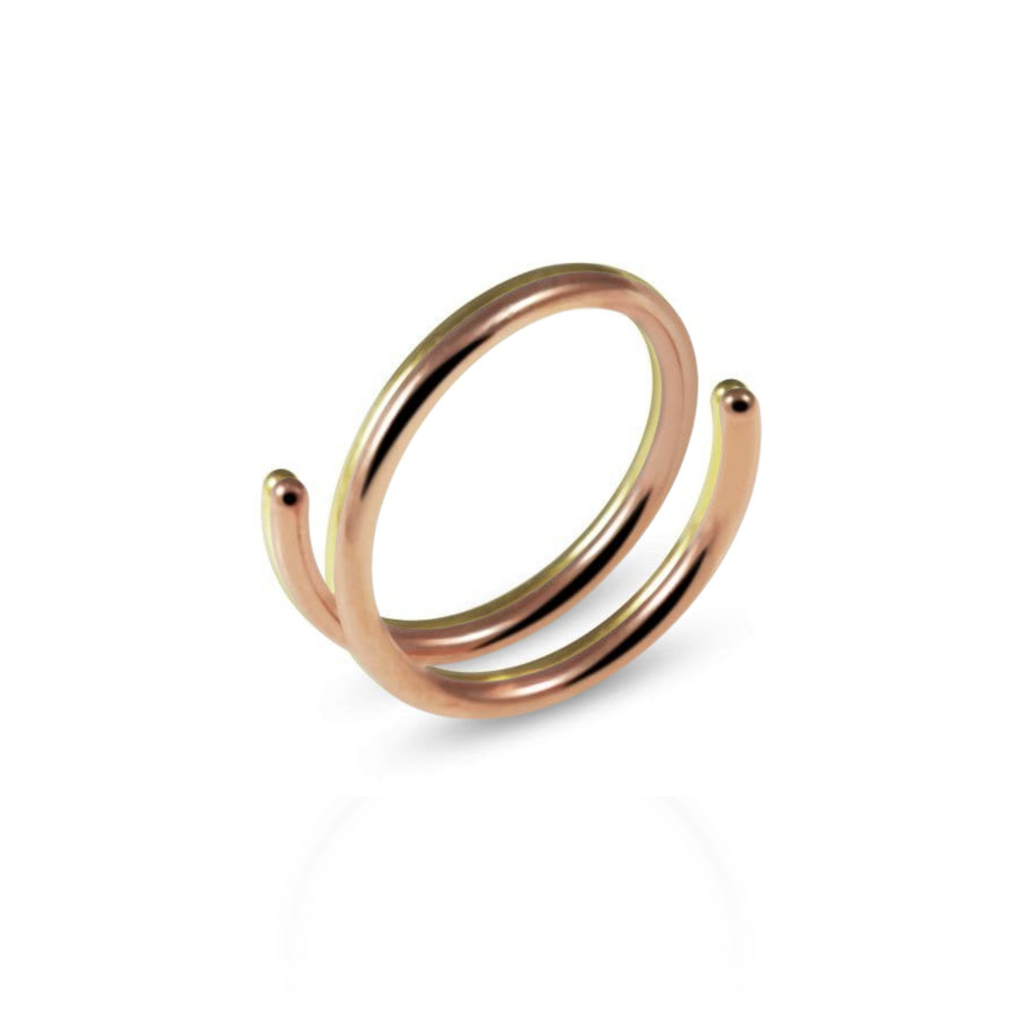 316L Surgical Steel Double Hoop Seamless Continuous Nose Ring - Monster Piercing