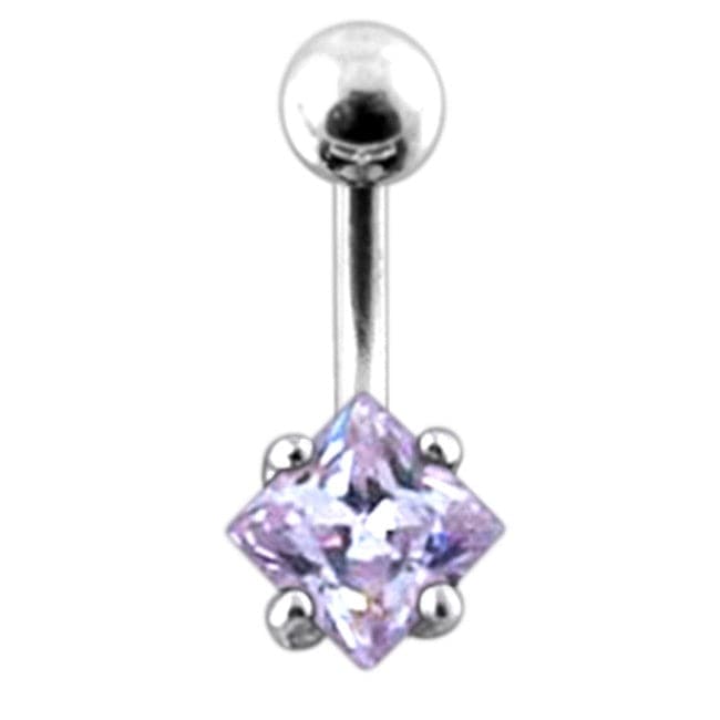 925 Sterling Silver Jewelled Star Design Belly Ring - Monster Piercing