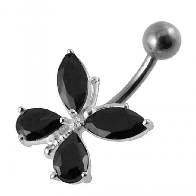 Fancy Jewelled Butterfly Navel Ring - Monster Piercing