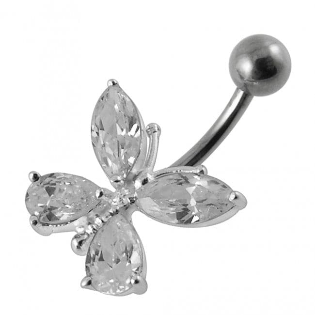 Fancy Jewelled Butterfly Navel Ring - Monster Piercing