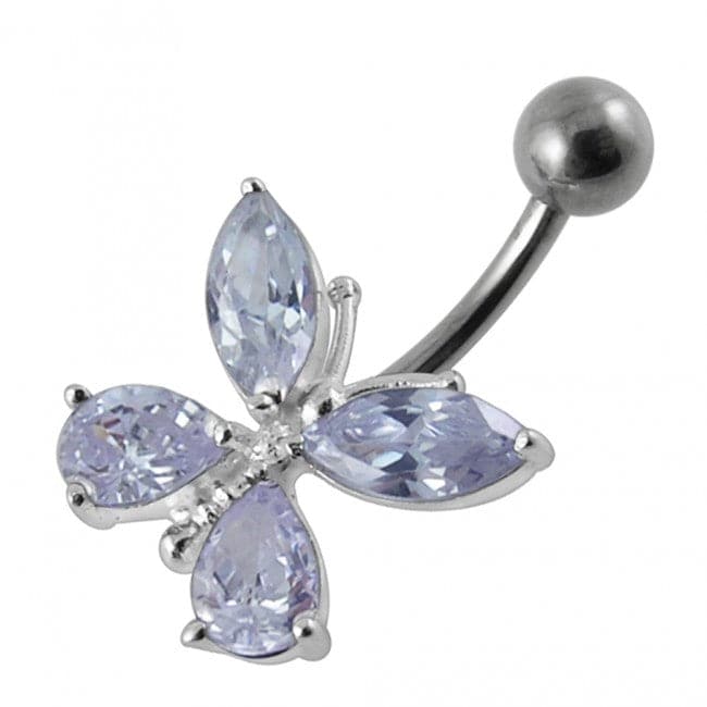 Fancy Jewelled Butterfly Navel Ring - Monster Piercing