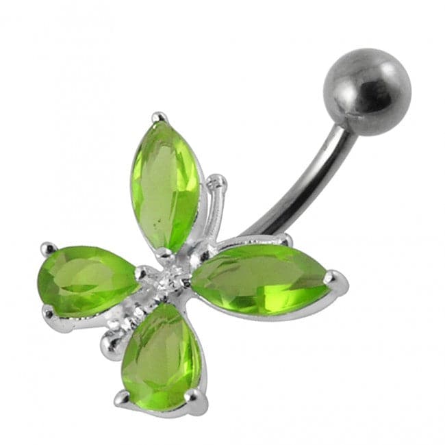 Fancy Jewelled Butterfly Navel Ring - Monster Piercing