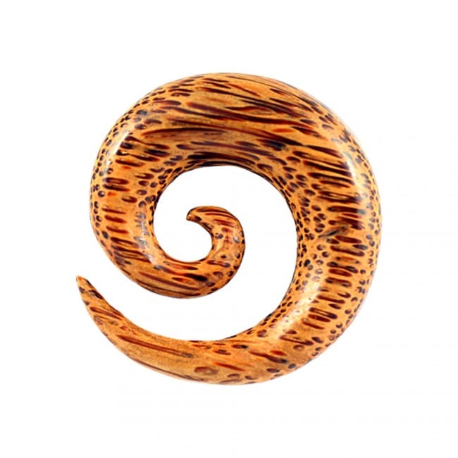 Organic Coco Wood Spiral Ear Expander - Monster Piercing