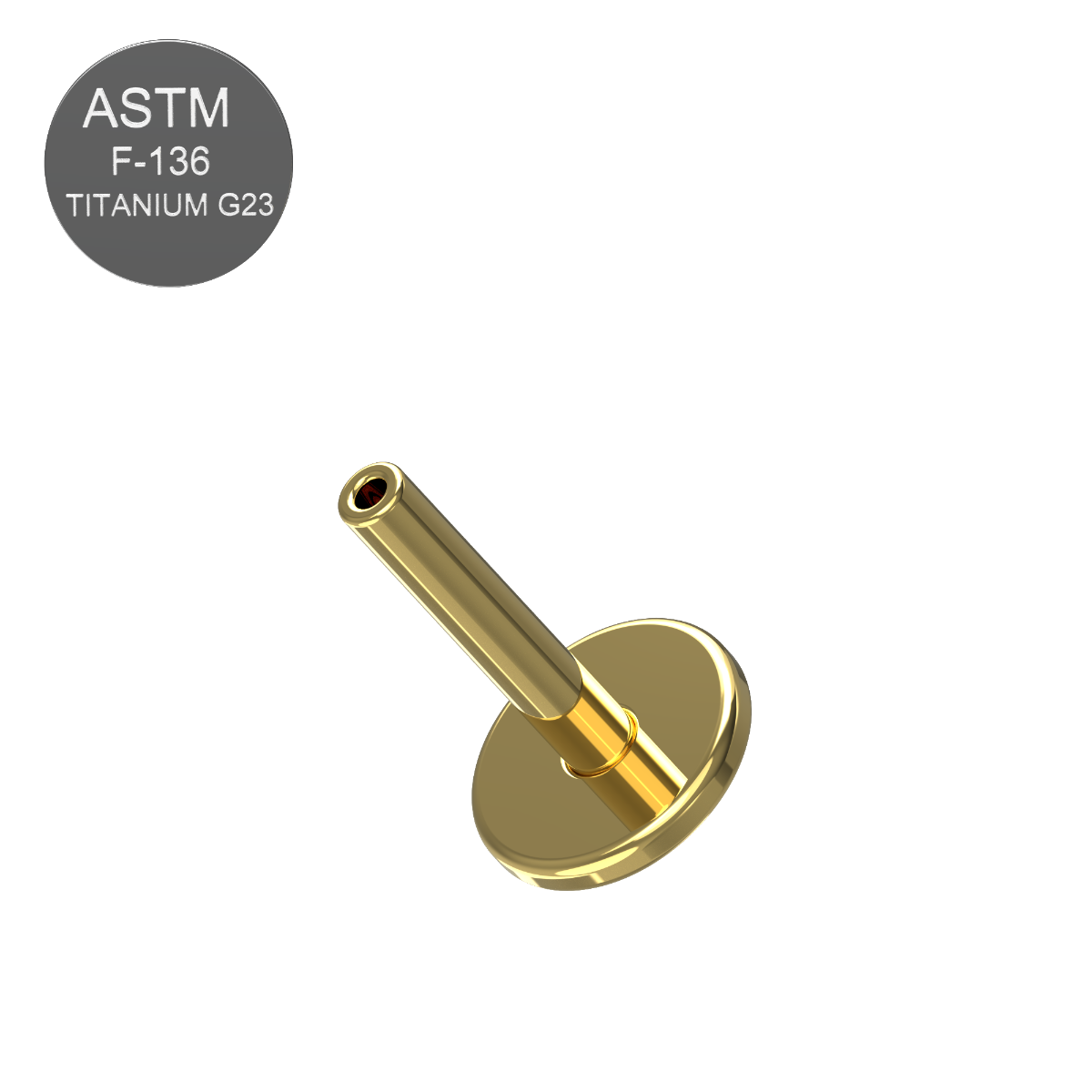 G23 Titanium Push-Fit Bar for Labret - Monster Piercing