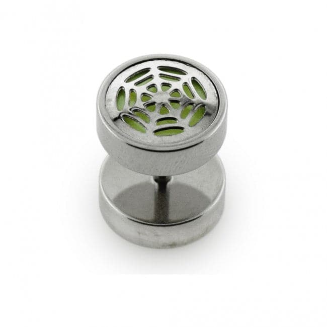 316L Surgical Steel Glow in the Dark Surgical Steel Fake Ear Plug - Monster Piercing