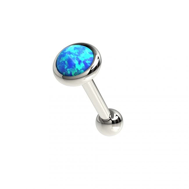 316L Surgical Steel Opal Stone Cartilage Tragus Piercing Ear Stud - Monster Piercing