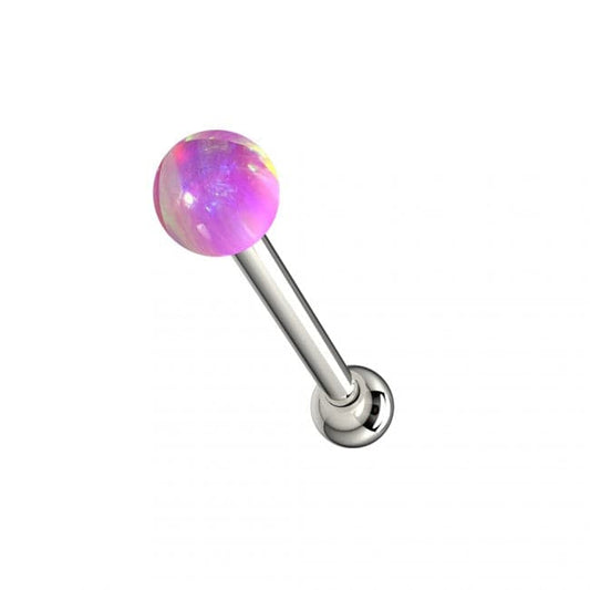 316L Surgical Steel Opal Stone Ball Cartilage Ear Stud - Monster Piercing